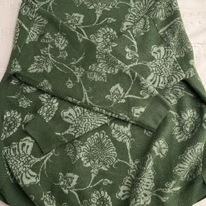 Floral Knit Sweater- Green